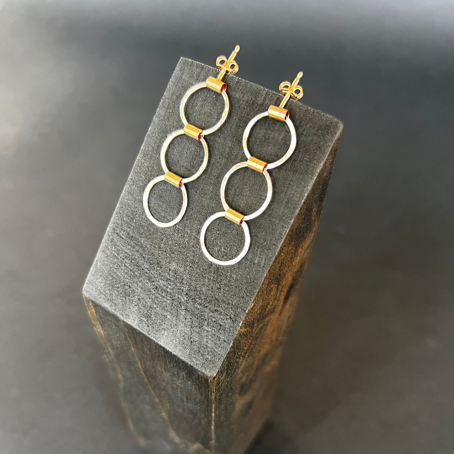 triple hoop tube link studs