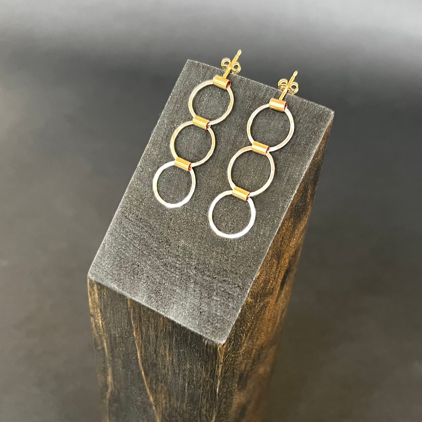 triple hoop tube link studs