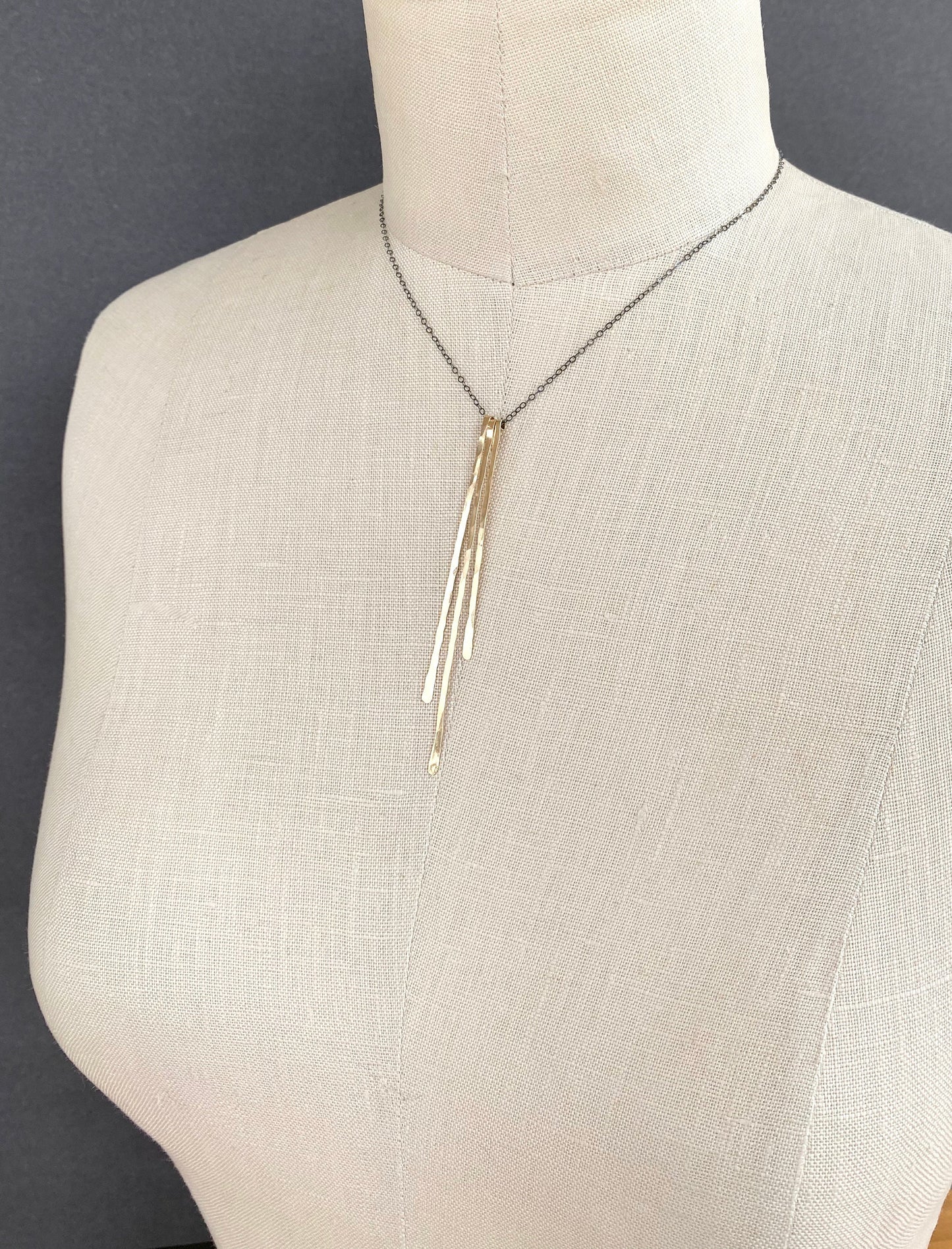 long dripping necklace