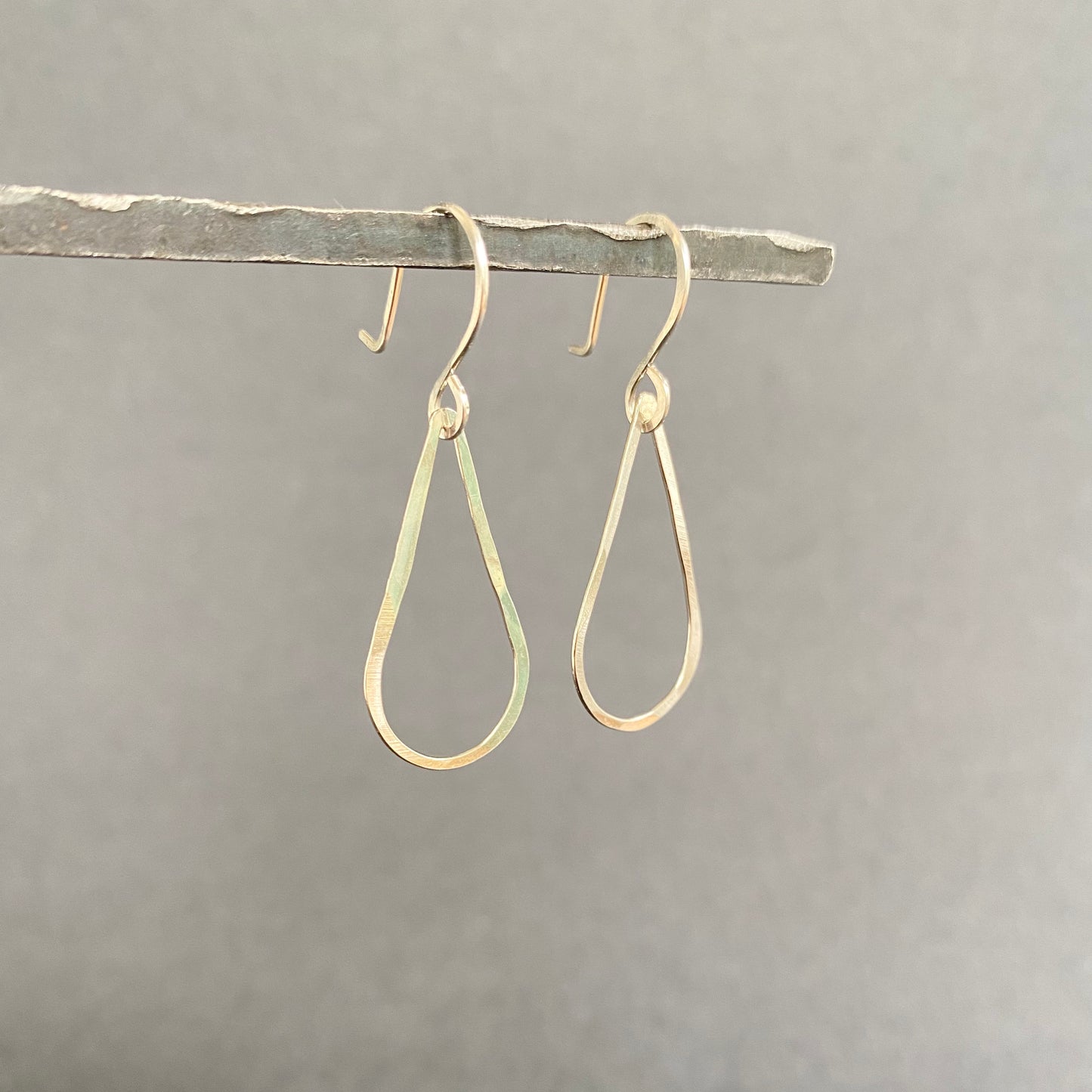 hammered teardrop earrings