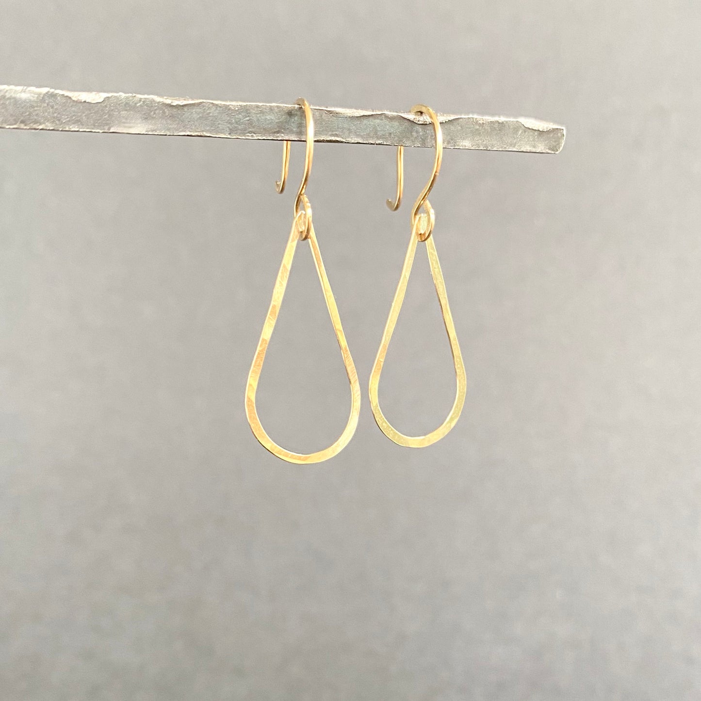 hammered teardrop earrings