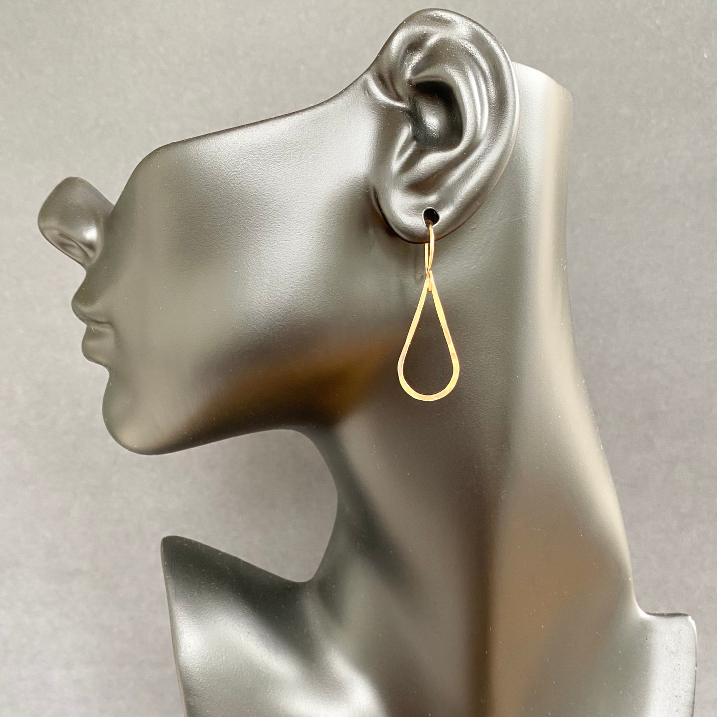 hammered teardrop earrings