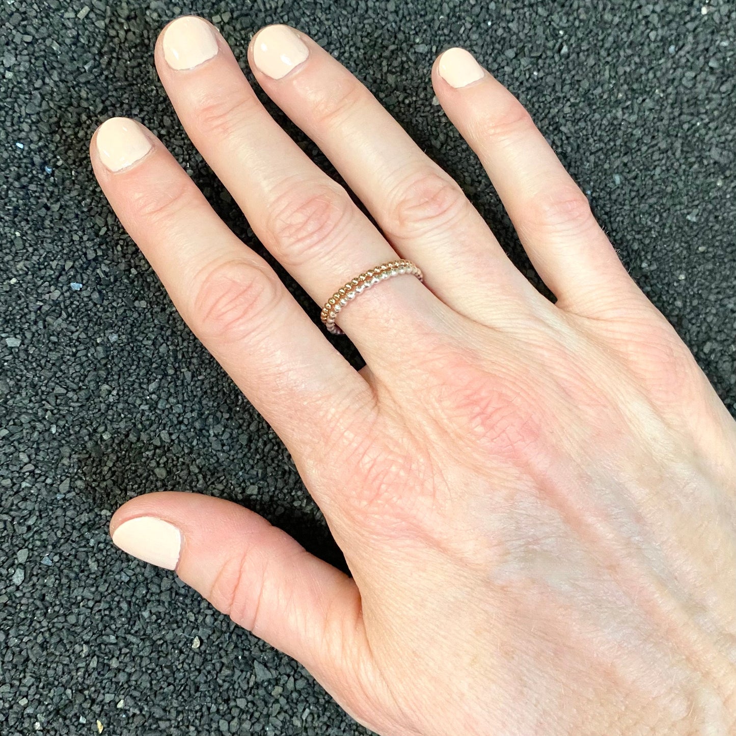 thin beaded ring