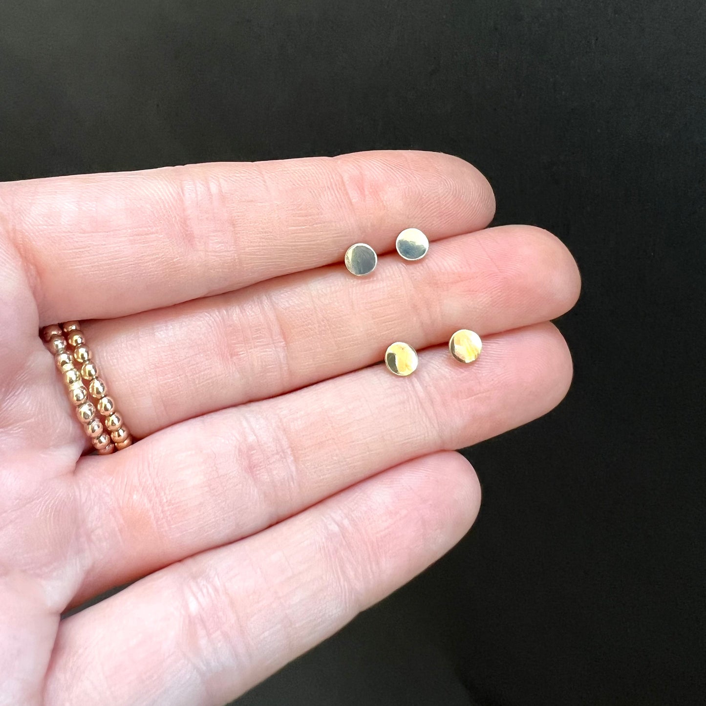 tiny dot stud earrings