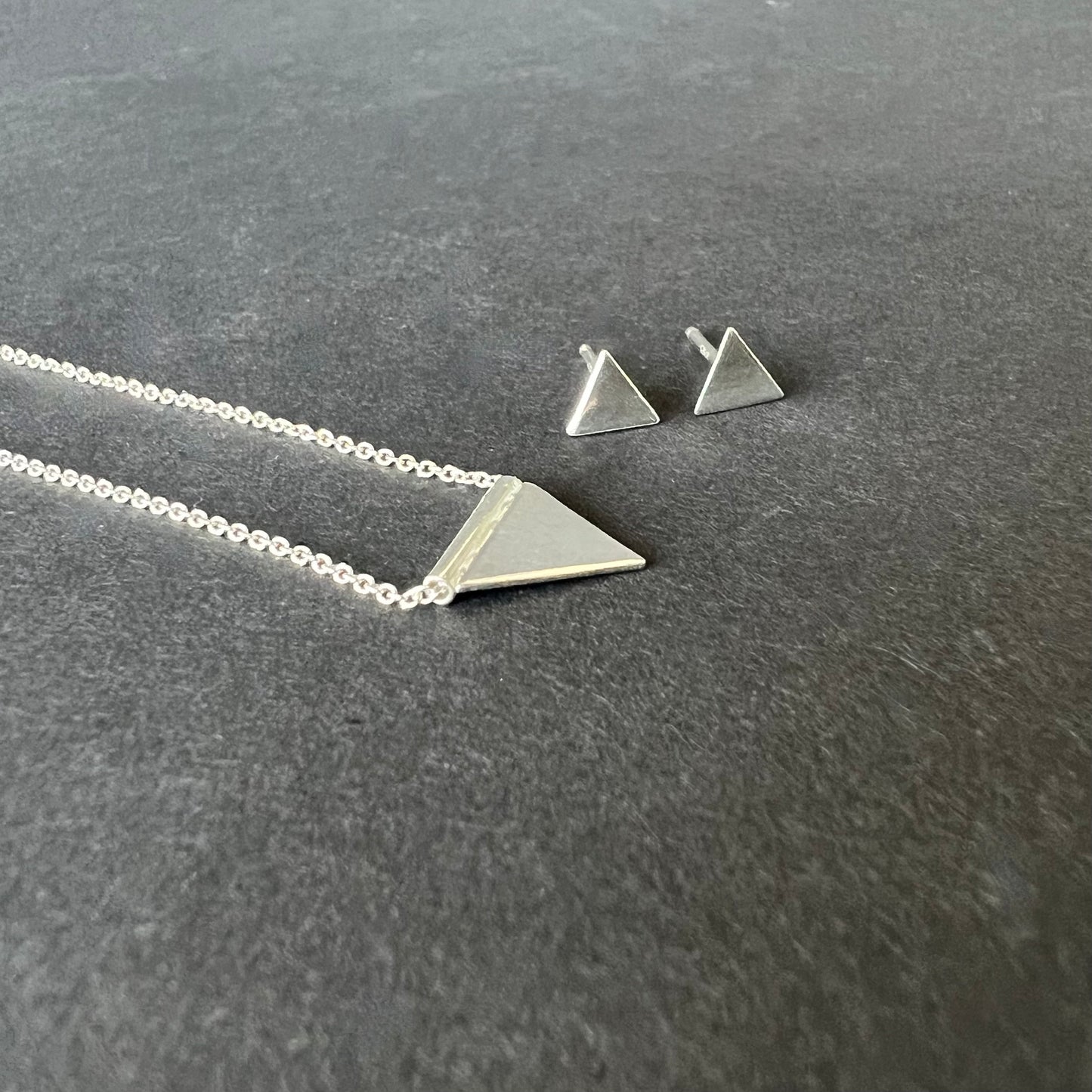 triangle tube pendant necklace