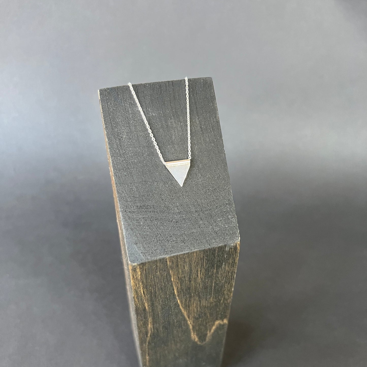 triangle tube pendant necklace