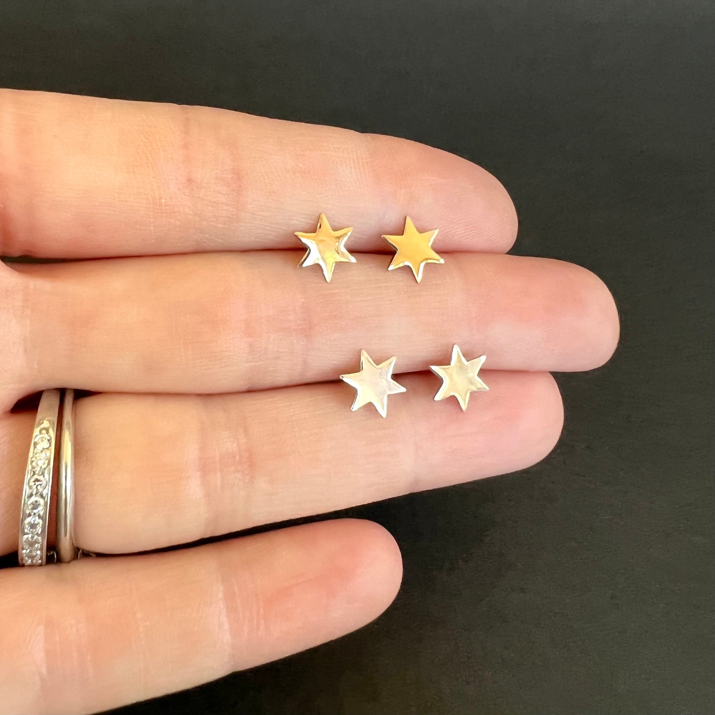 Chicago flag star earrings