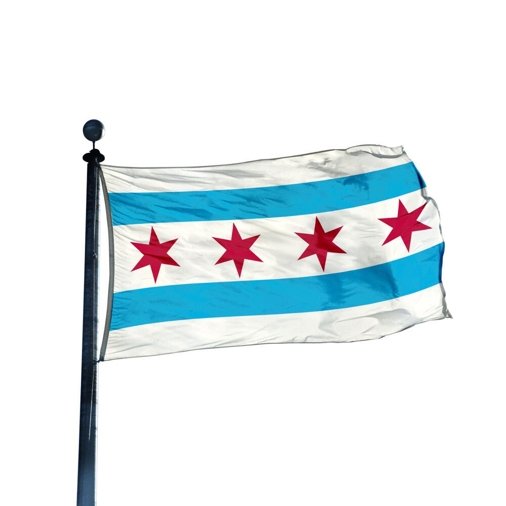 Chicago flag star earrings