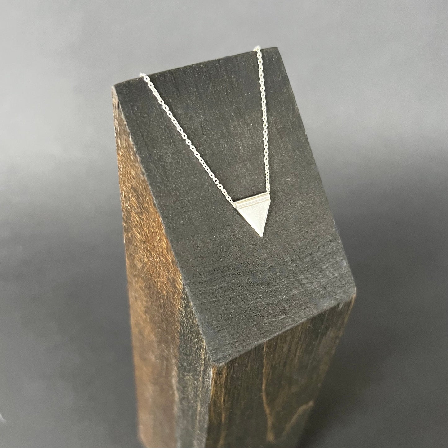 triangle tube pendant necklace